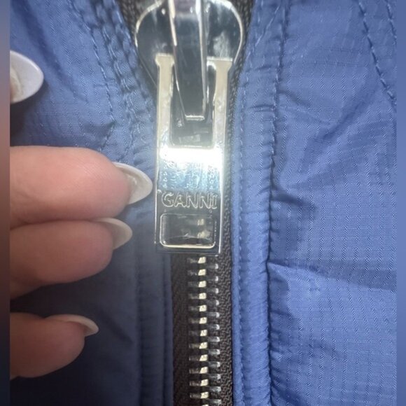 Ganni Reversible Quilted Vest Blue/Brown – Brand New - Picture 9 of 17